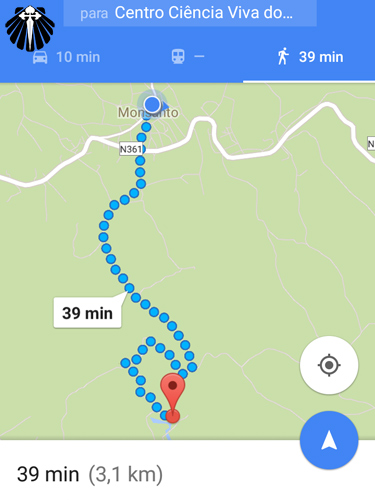 Essa é a distância do Centro de Ciência Viva do Alviela de Monsanto. Se tiver escurecendo... Corra! Thumb