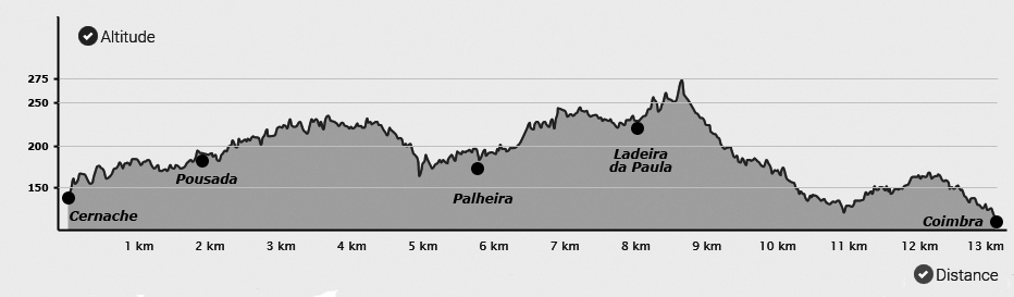 Topografia da 11ª etapa do Caminho Português