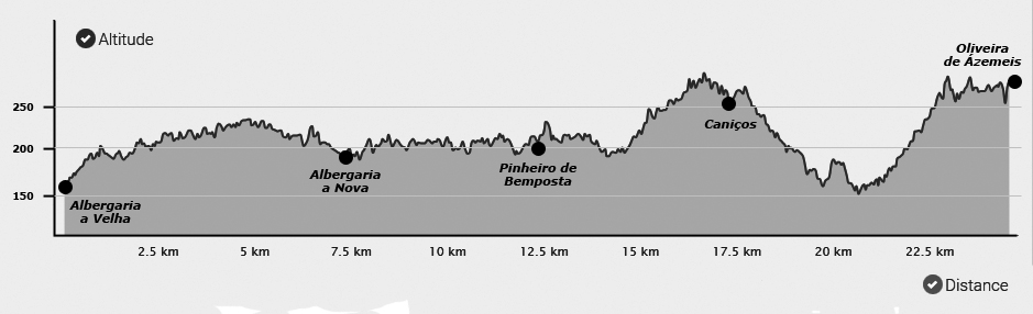 Topografia da 15ª etapa do Caminho Português