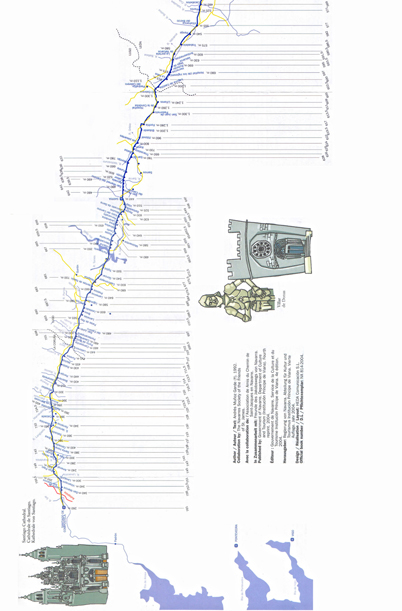 Mapa do Caminho de Santiago de Compostela